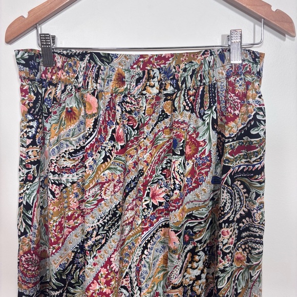 Vince Camuto Paisley Floral Midi Skirt Women's Medium Boho Western Lined Flowy - Picture 6 of 10